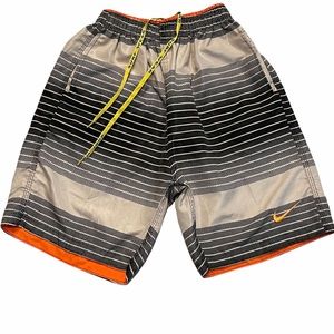 NIKE Style Boy Surf Wear Striped Swim Shorts